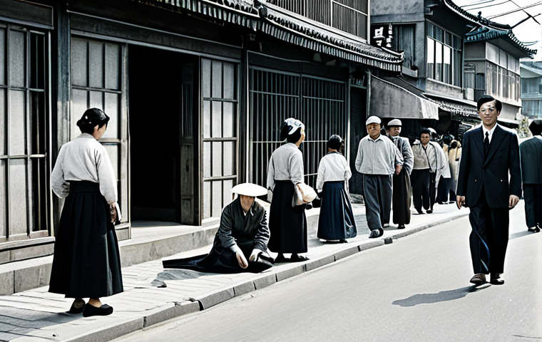 Post-War Reconstruction**

"A bustling street scene in Seoul after the Korean War, showing people rebuilding their lives, fully clothed, modest attire, appropriate content, safe for work, perfect anatomy, correct proportions, natural pose, showing resilience and hope, professional photography, high quality, family-friendly."

**