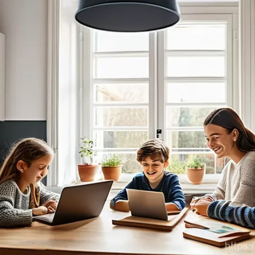 역사 속 전염병과 사회 변화 - **Prompt:** A modern Italian family of four (two adults, two children aged 8 and 12, dressed in comf...